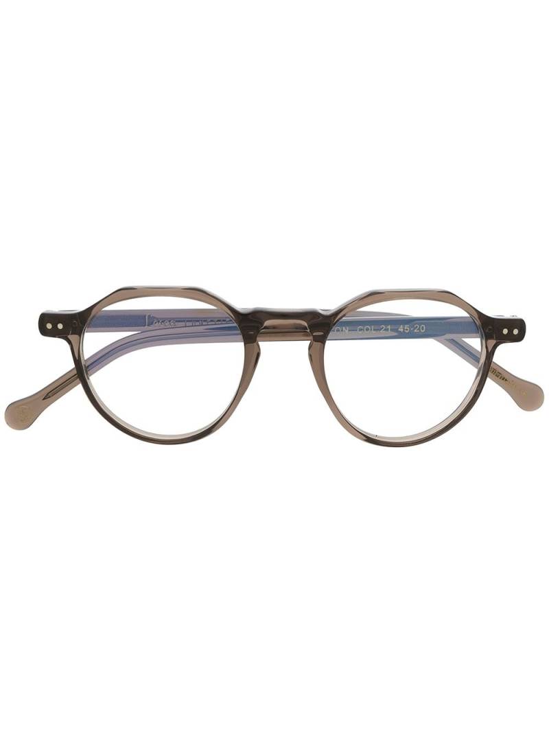 Lesca Icon 21 round frame glasses - Grey von Lesca