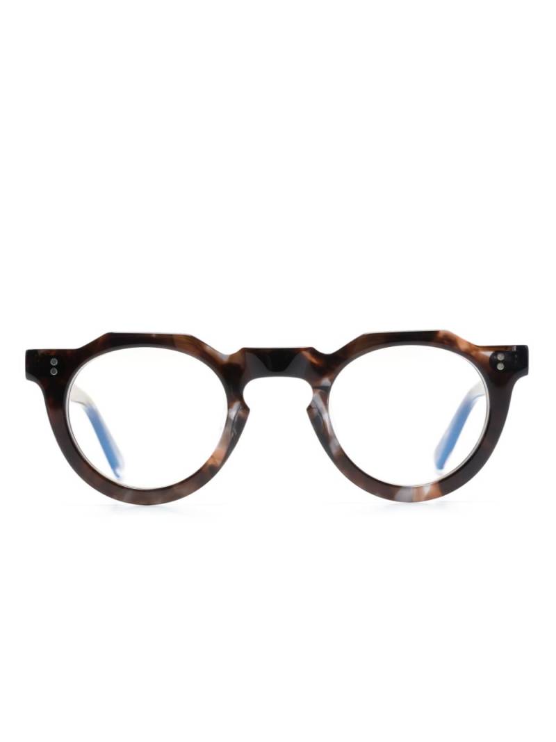 Lesca Pica tortoiseshell-effect glasses - Brown von Lesca