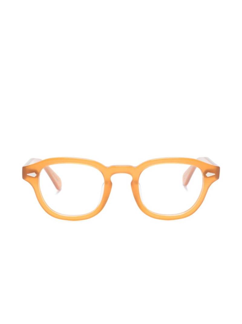 Lesca Posh square-frame glasses - Orange von Lesca