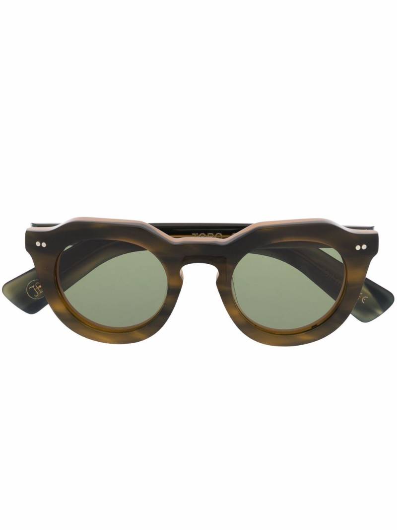 Lesca Toro round-frame sunglasses - Green von Lesca