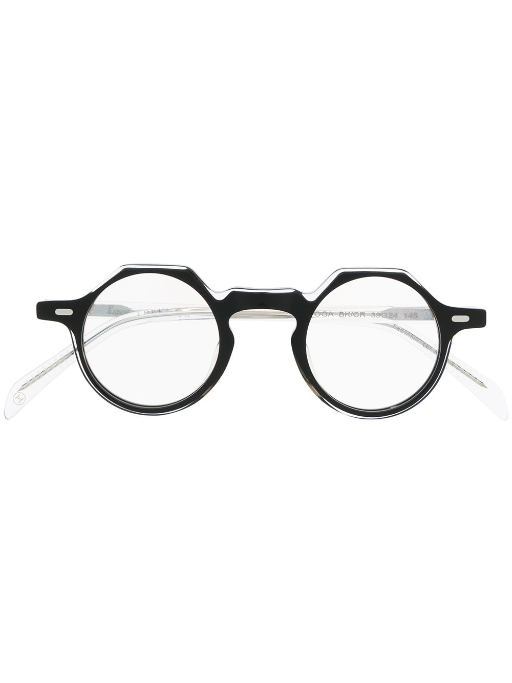 Lesca Yoga round frame glasses - Black von Lesca