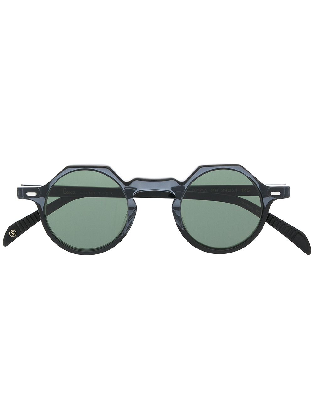 Lesca Yoga round frame sunglasses - Black von Lesca