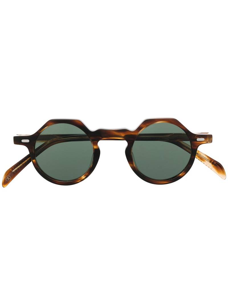 Lesca Yoga round frame sunglasses - Brown von Lesca