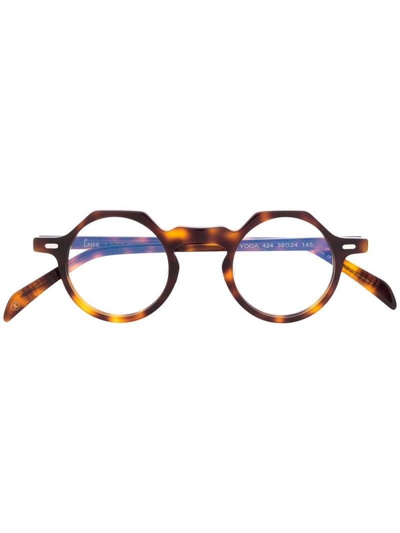 Lesca Yoga tortoiseshell glasses - Brown von Lesca