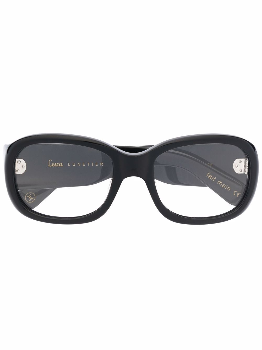 Lesca oval-frame glasses - Black von Lesca