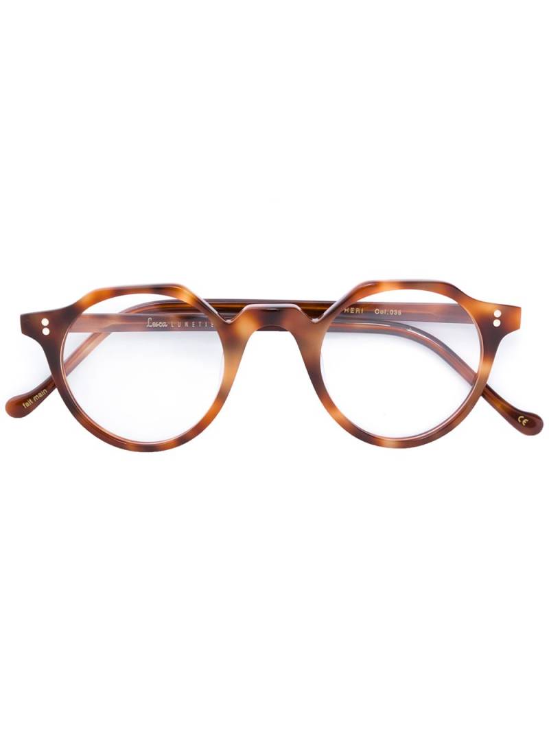 Lesca round frame glasses - Brown von Lesca