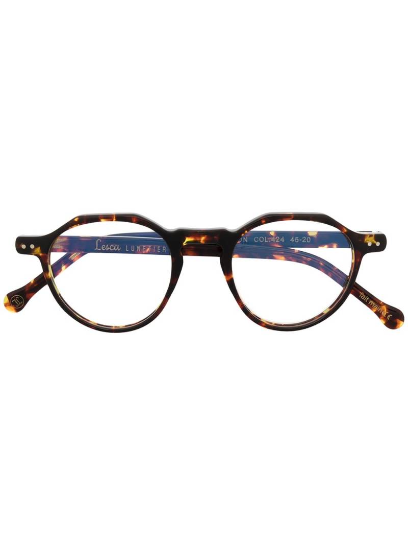 Lesca round frame glasses - Brown von Lesca