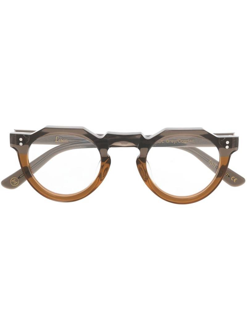 Lesca round-frame glasses - Grey von Lesca