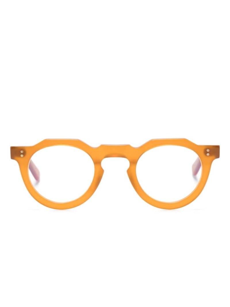 Lesca round-frame matte-finish glasses - Yellow von Lesca