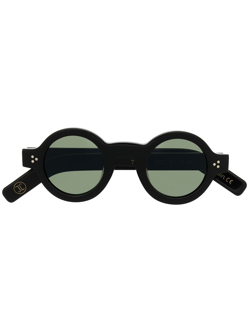 Lesca round tinted sunglasses - Black von Lesca