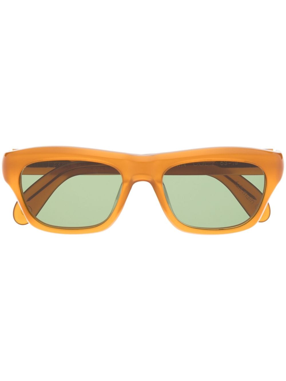 Lesca straight-arm square-frame glasses - Orange von Lesca