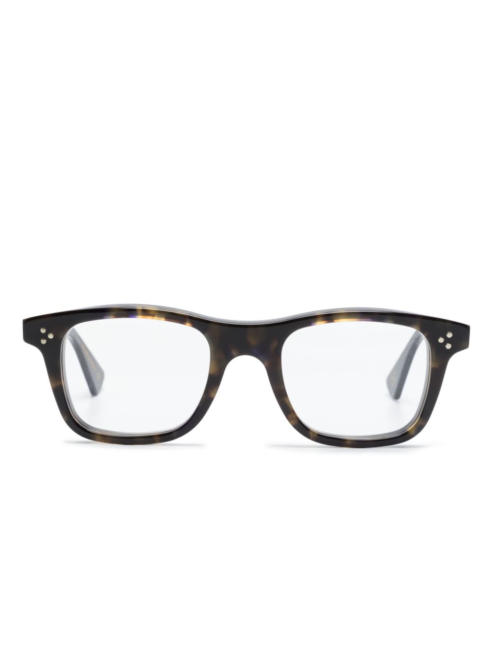 Lesca tortoiseshell-effect square-frame glasses - Black von Lesca