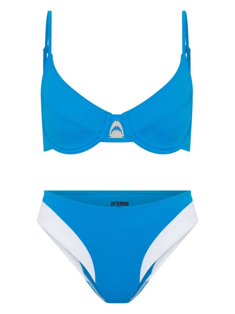 Let's Swim Hipster bikini bottoms - Blue von Let's Swim