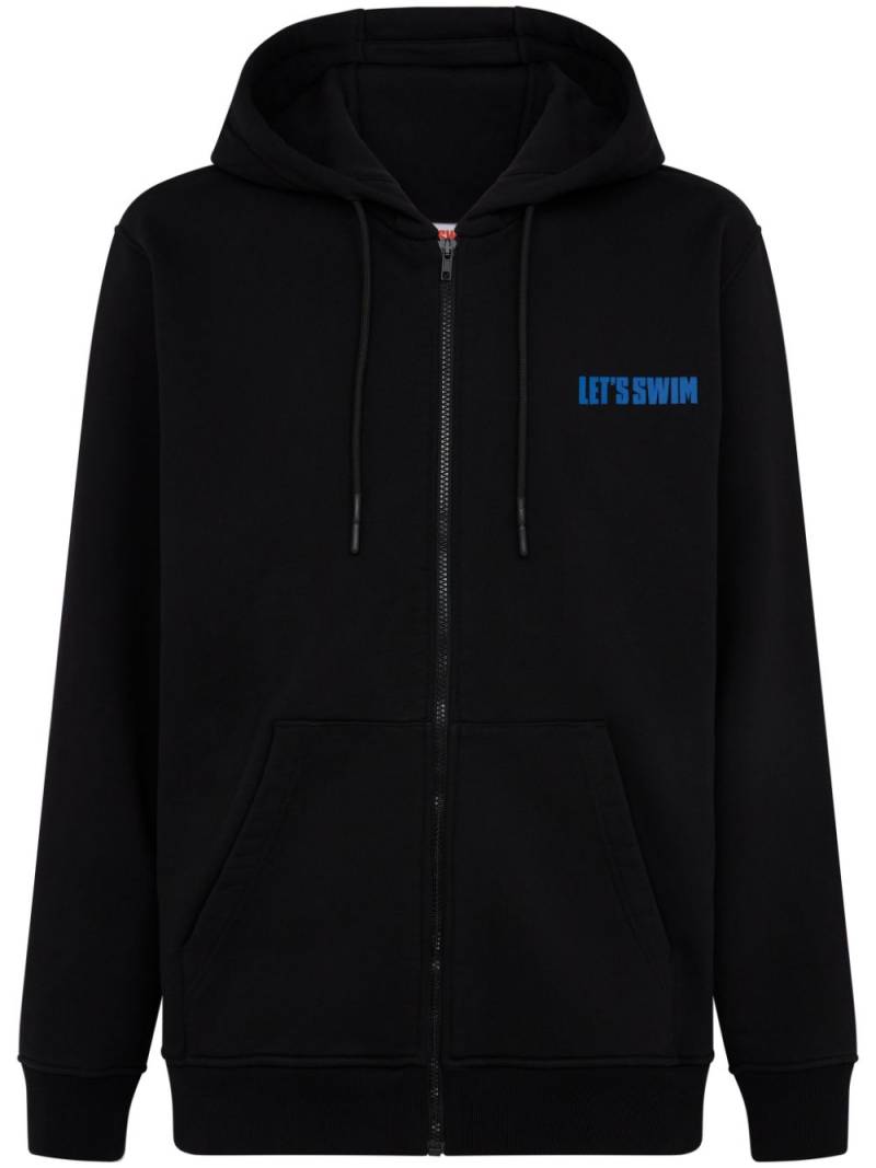 Let's Swim Shark-print hoodie - Black von Let's Swim