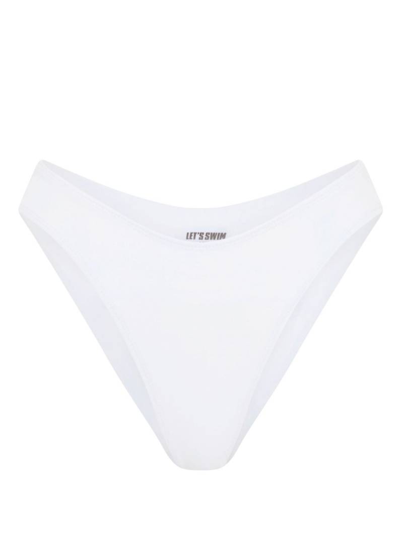 Let's Swim high-waist bikini bottoms - White von Let's Swim