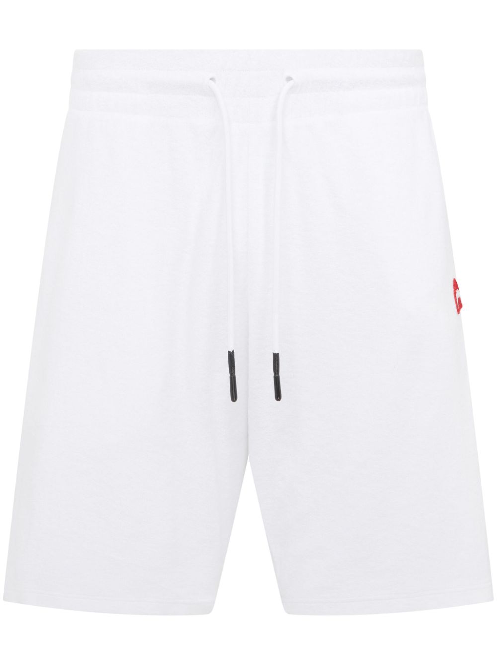 Let's Swim logo-shark towelling shorts - White von Let's Swim