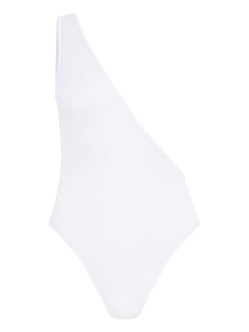 Let's Swim one-shoulder swimsuit - White von Let's Swim