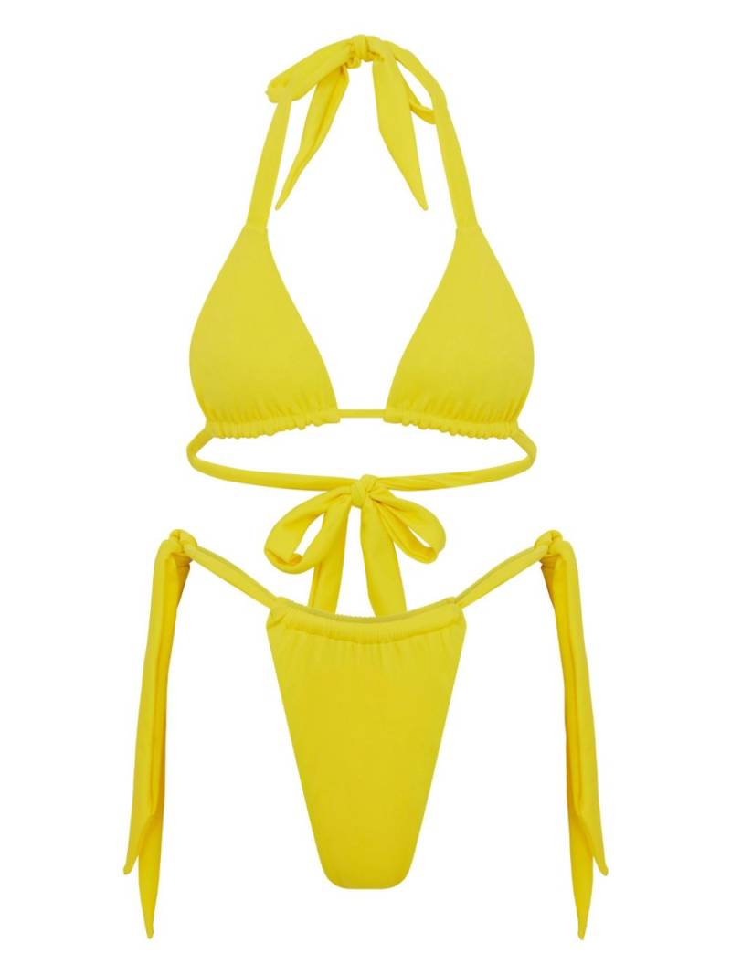 Let's Swim side tie-fastening bikini bottoms - Yellow von Let's Swim