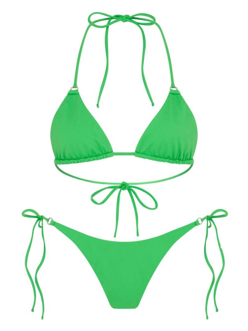 Let's Swim triangle bikini top - Green von Let's Swim