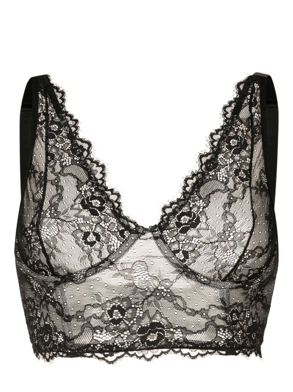 Lethicia Bronstein Alexandra floral-lace bra - Black von Lethicia Bronstein