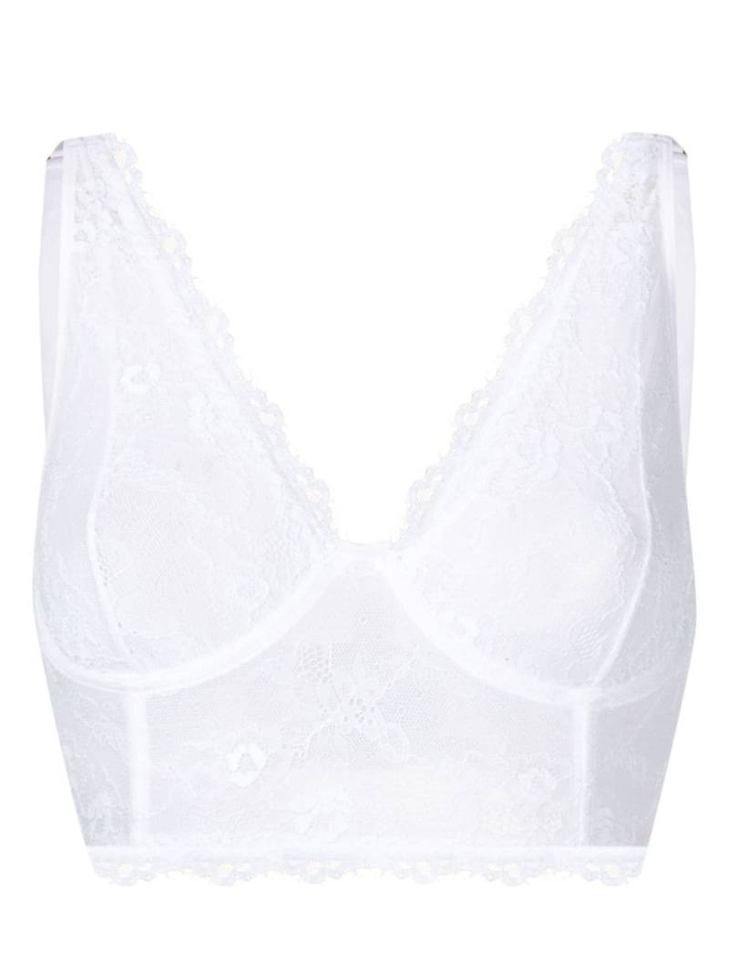 Lethicia Bronstein Alexandra floral-lace bra - White von Lethicia Bronstein