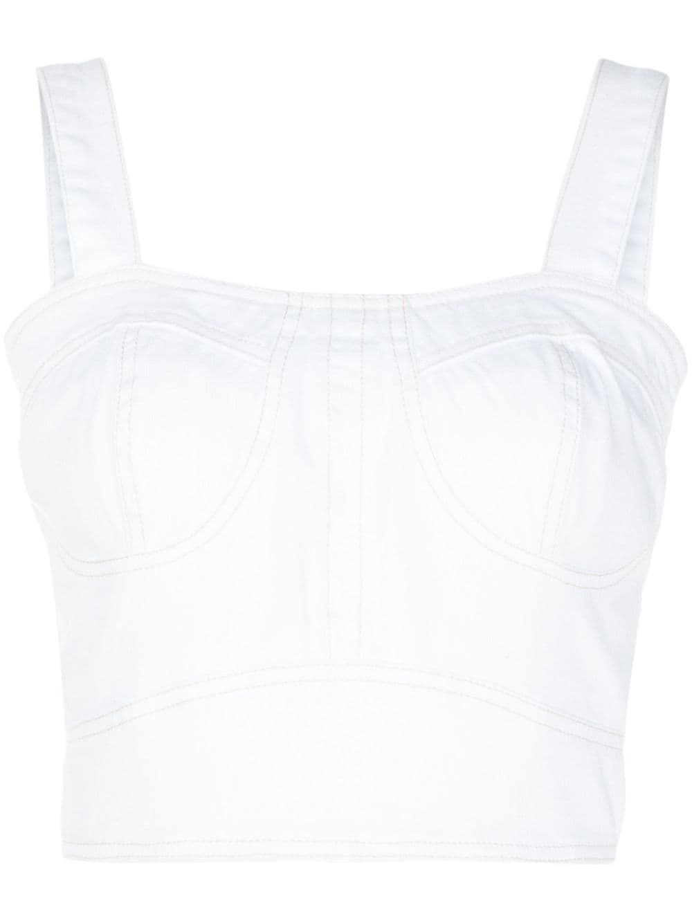 Lethicia Bronstein Ana corset crop top - White von Lethicia Bronstein