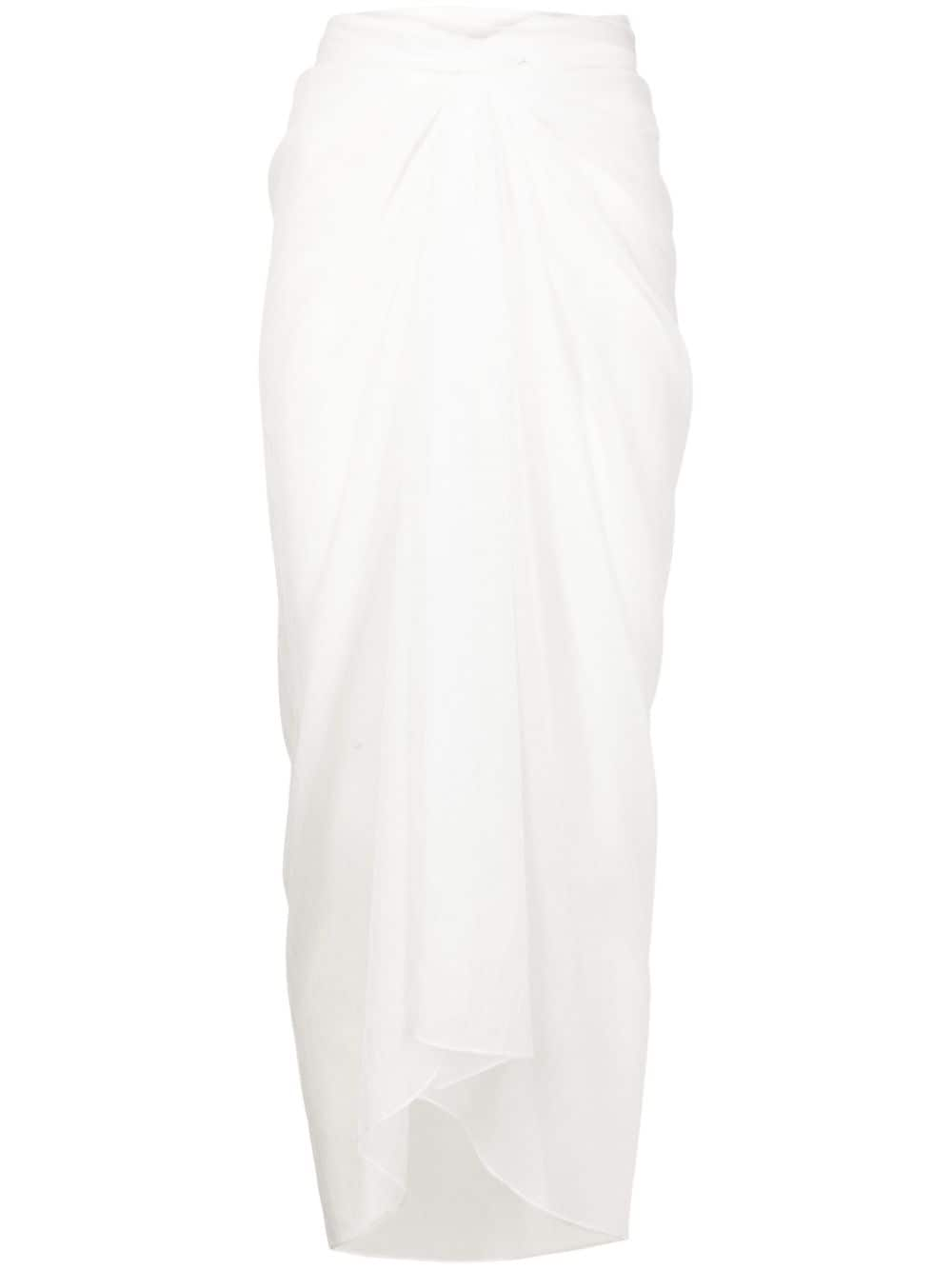 Lethicia Bronstein Andreza semi-sheer maxi skirt - White von Lethicia Bronstein