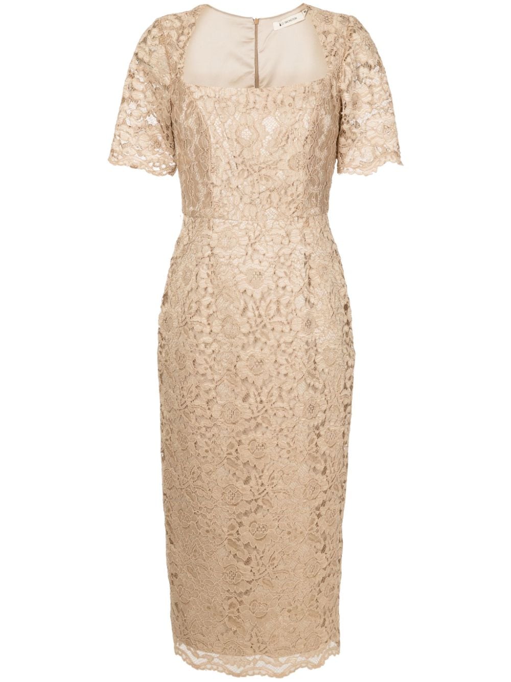 Lethicia Bronstein Areta floral-lace midi dress - Neutrals von Lethicia Bronstein