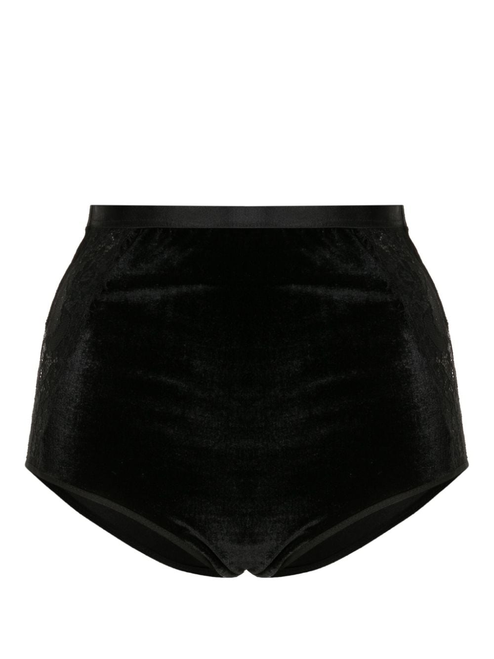 Lethicia Bronstein Atena velvet briefs - Black von Lethicia Bronstein