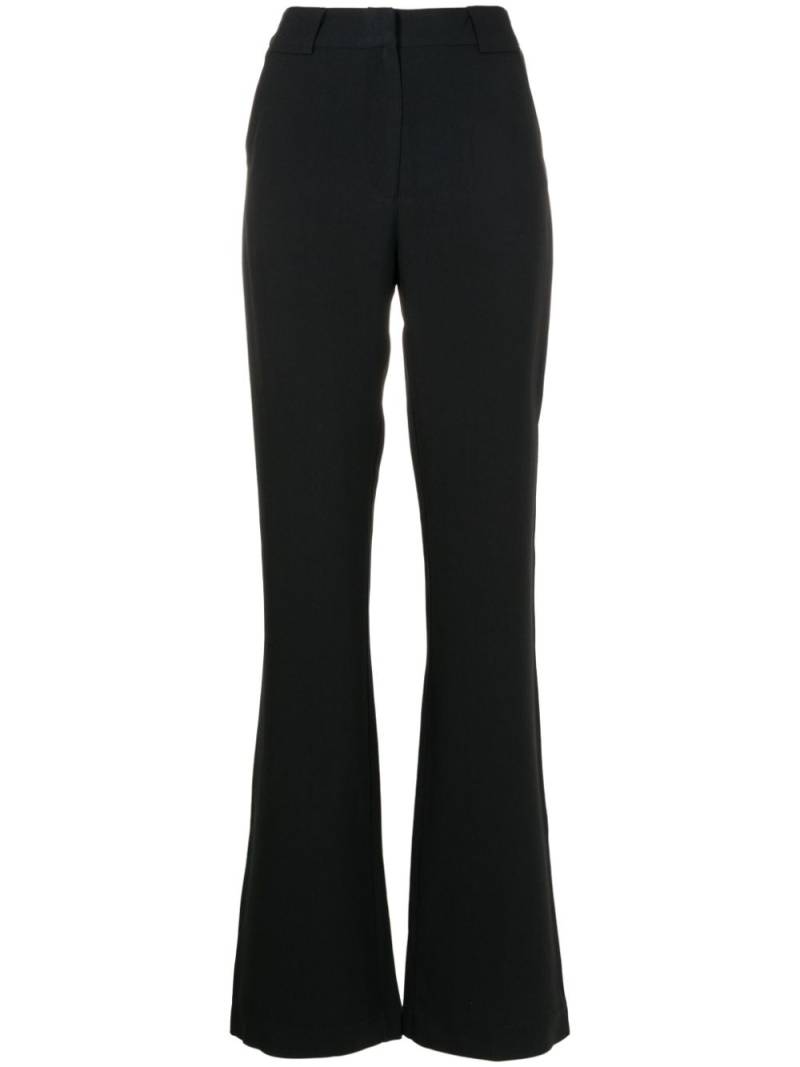 Lethicia Bronstein Ava crepe flared trousers - Black von Lethicia Bronstein