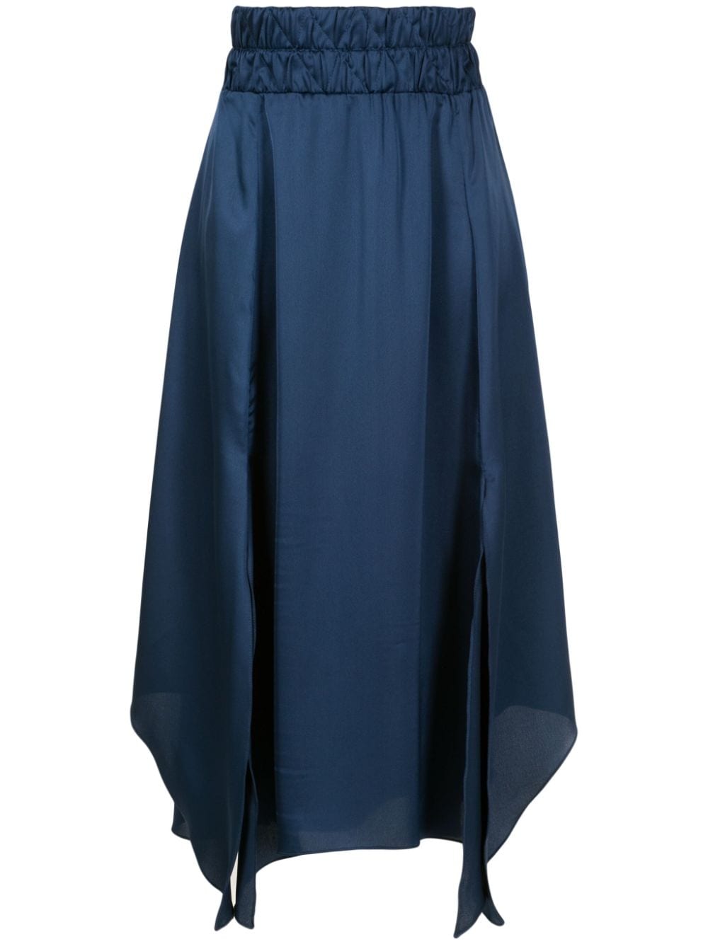 Lethicia Bronstein Bardot asymmetric-hem midi skirt - Blue von Lethicia Bronstein