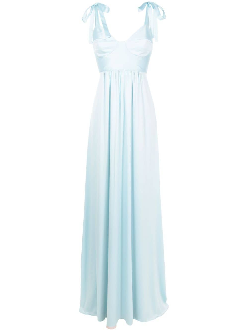 Lethicia Bronstein Beta bow-strap maxi dress - Blue von Lethicia Bronstein