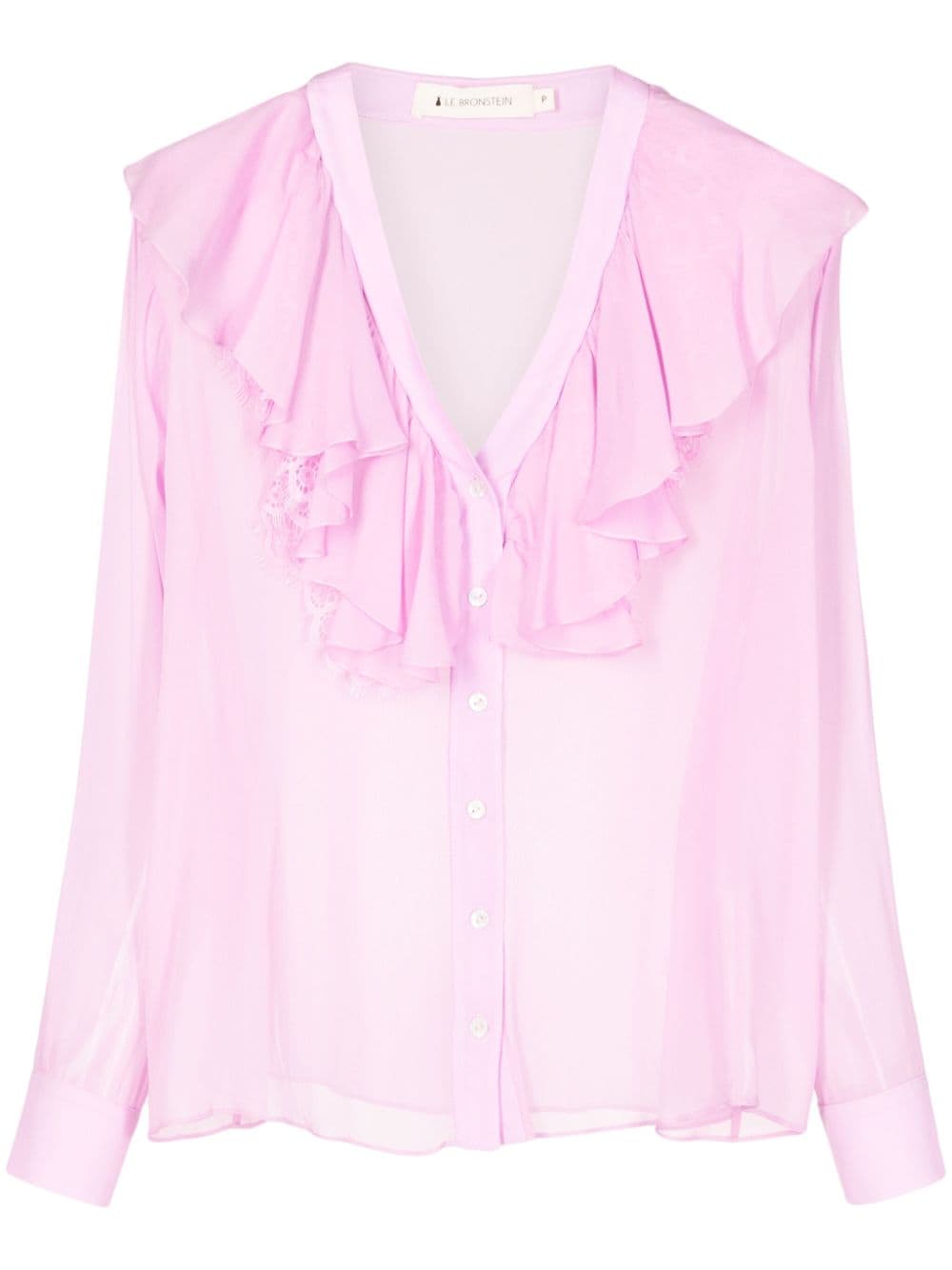 Lethicia Bronstein Jabour ruffled-trim blouse - Pink von Lethicia Bronstein