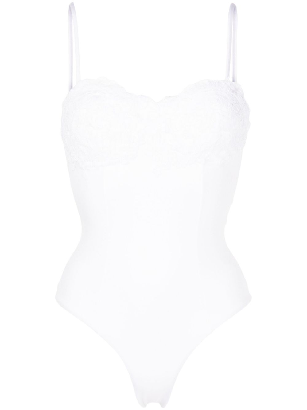 Lethicia Bronstein Katharine lace-appliqué body - White von Lethicia Bronstein