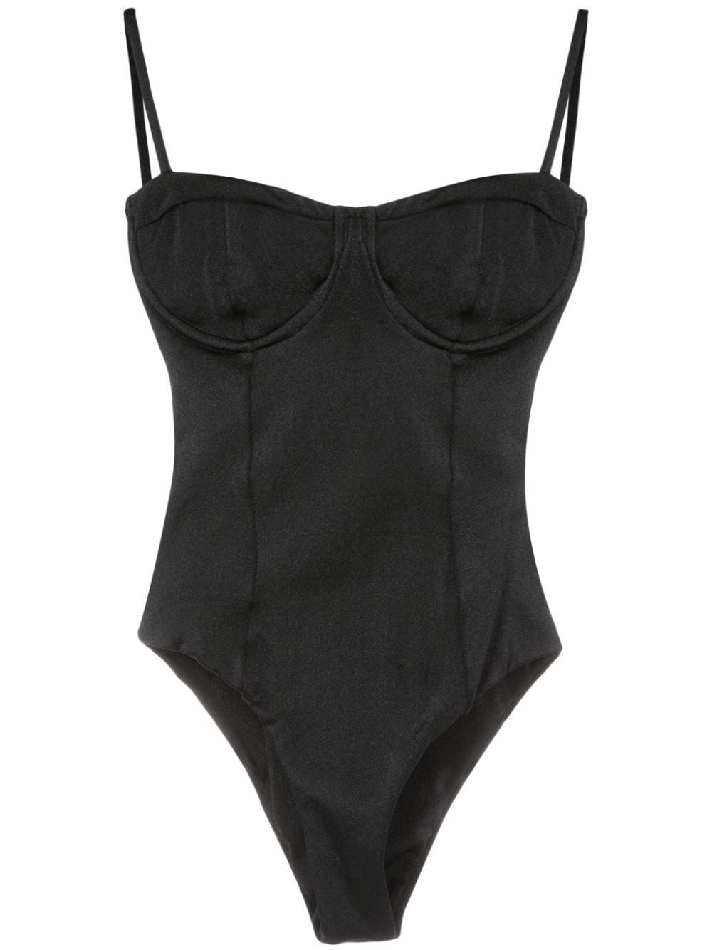 Lethicia Bronstein Katharine satin body - Black von Lethicia Bronstein