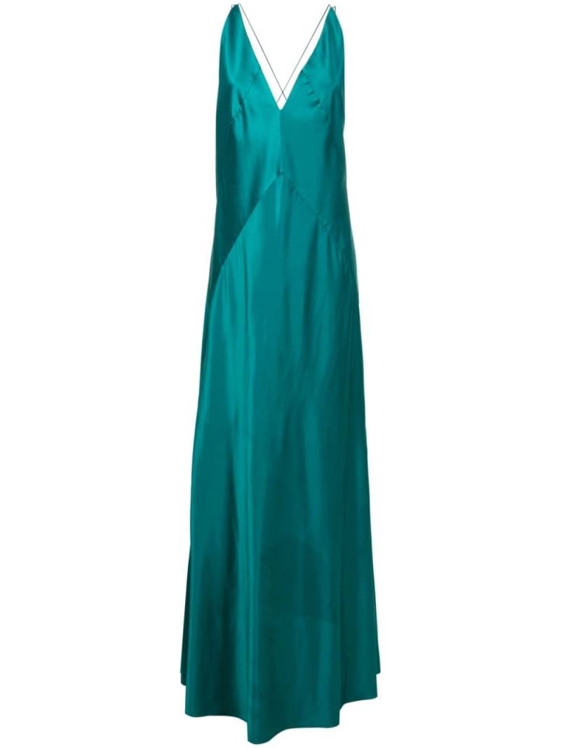 Lethicia Bronstein Lethicia satin gown - Green von Lethicia Bronstein