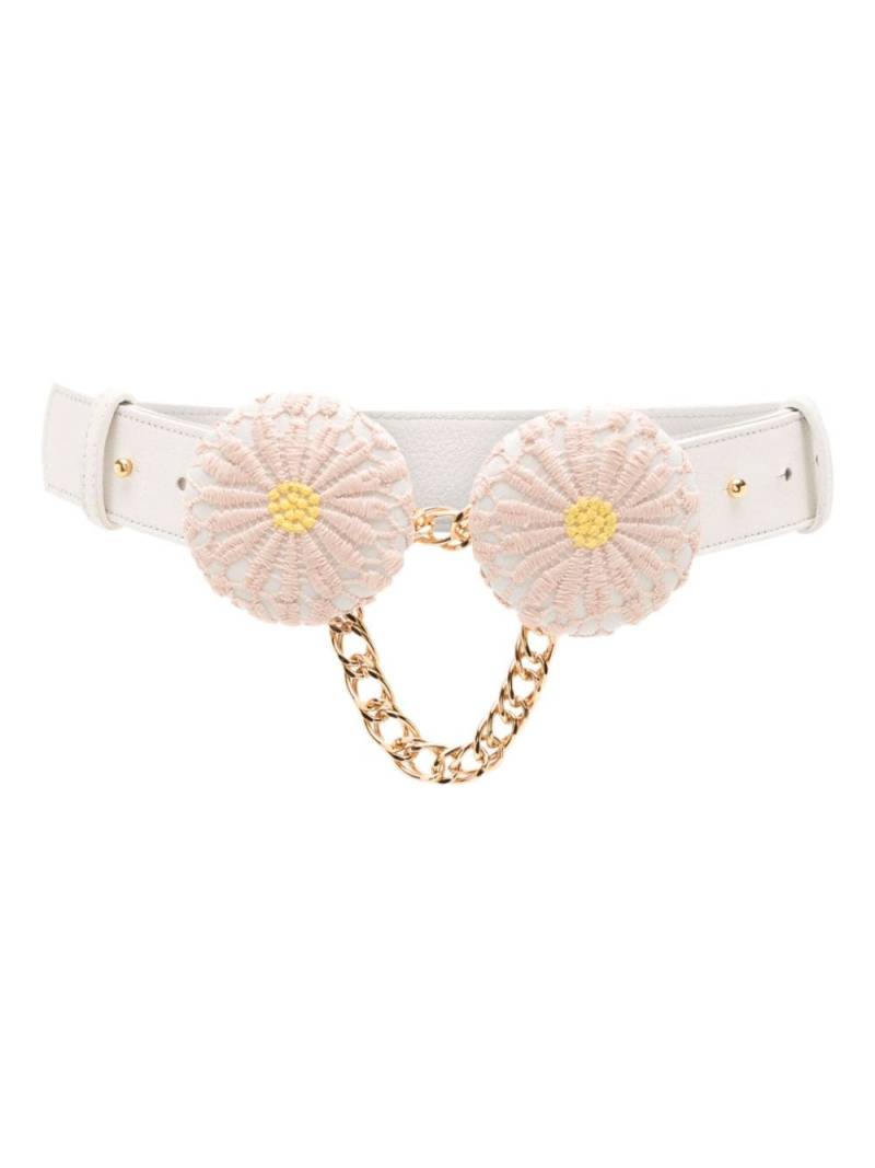 Lethicia Bronstein Margarita flowel-appliqué belt - White von Lethicia Bronstein