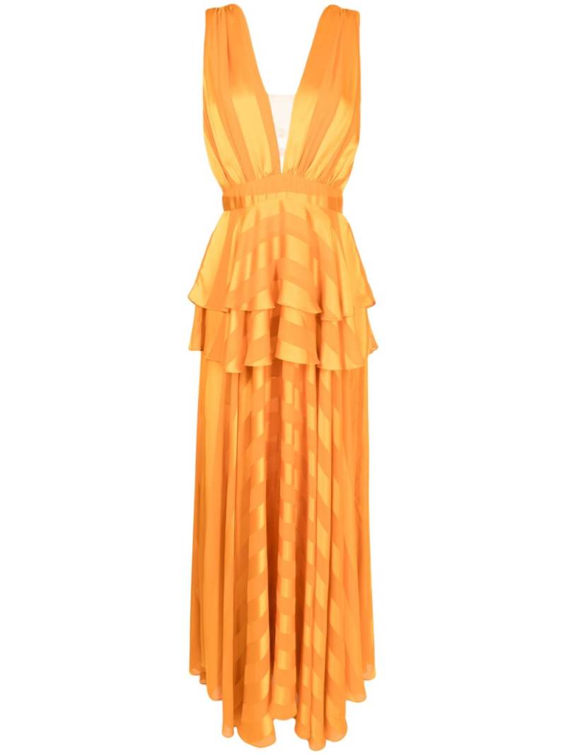 Lethicia Bronstein Mariah stripe-pattern maxi dress - Yellow von Lethicia Bronstein