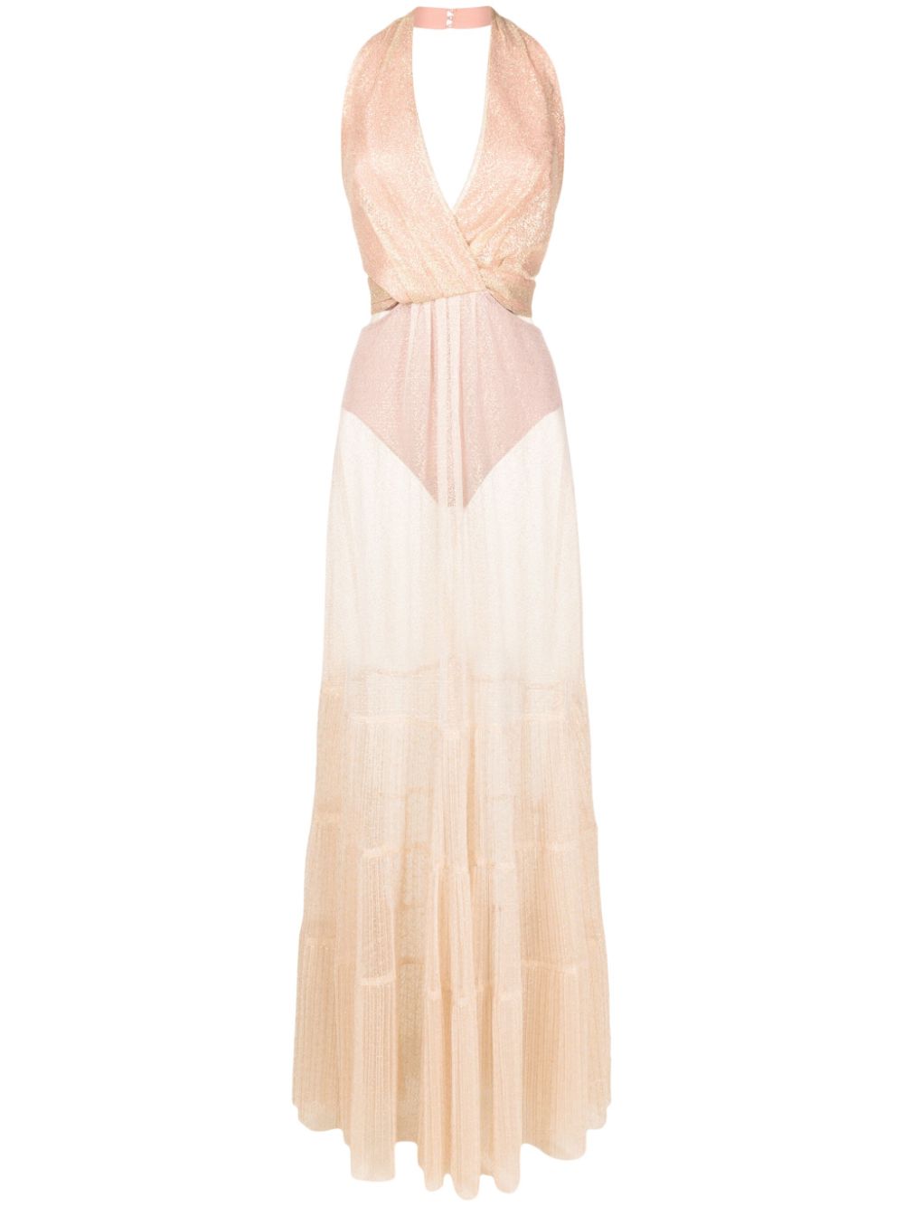 Lethicia Bronstein Milena sheer-panel maxi dress - Pink von Lethicia Bronstein