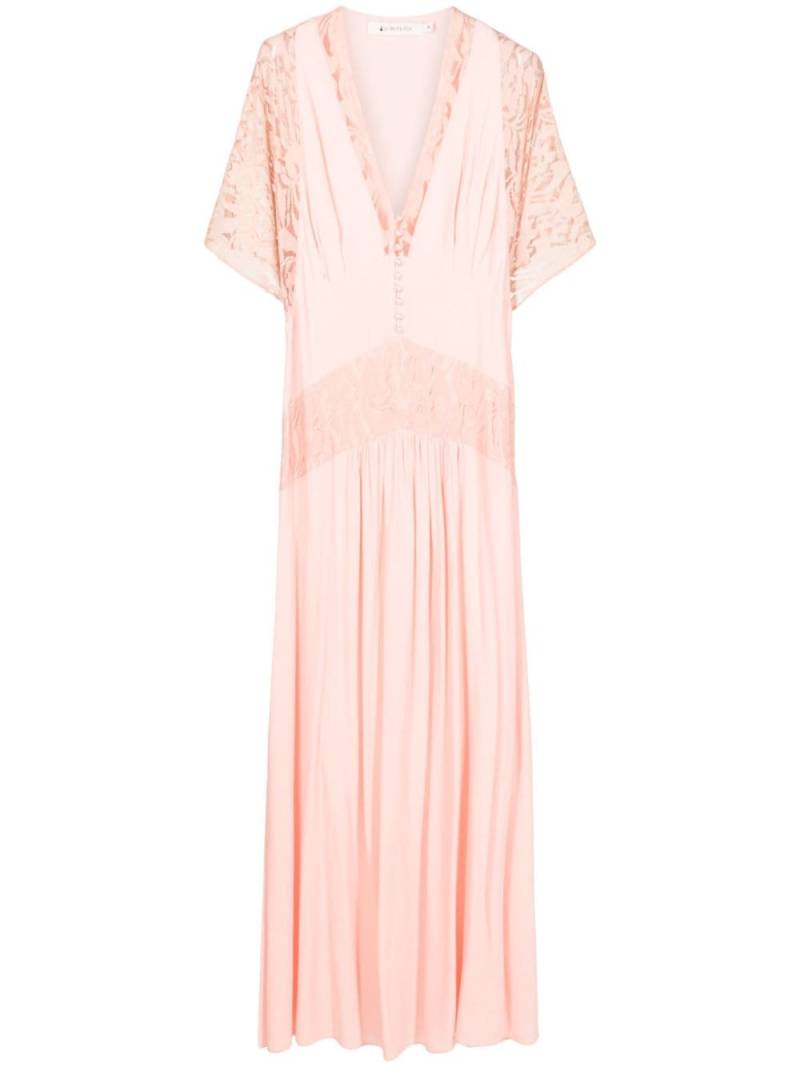 Lethicia Bronstein Pavo lace-panel maxi dress - Pink von Lethicia Bronstein