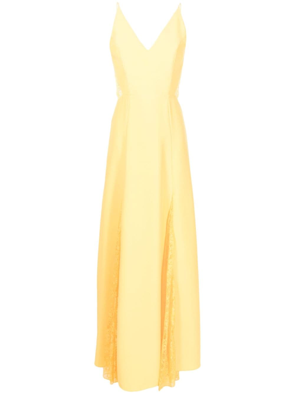 Lethicia Bronstein Pavo lace-panel maxi dress - Yellow von Lethicia Bronstein