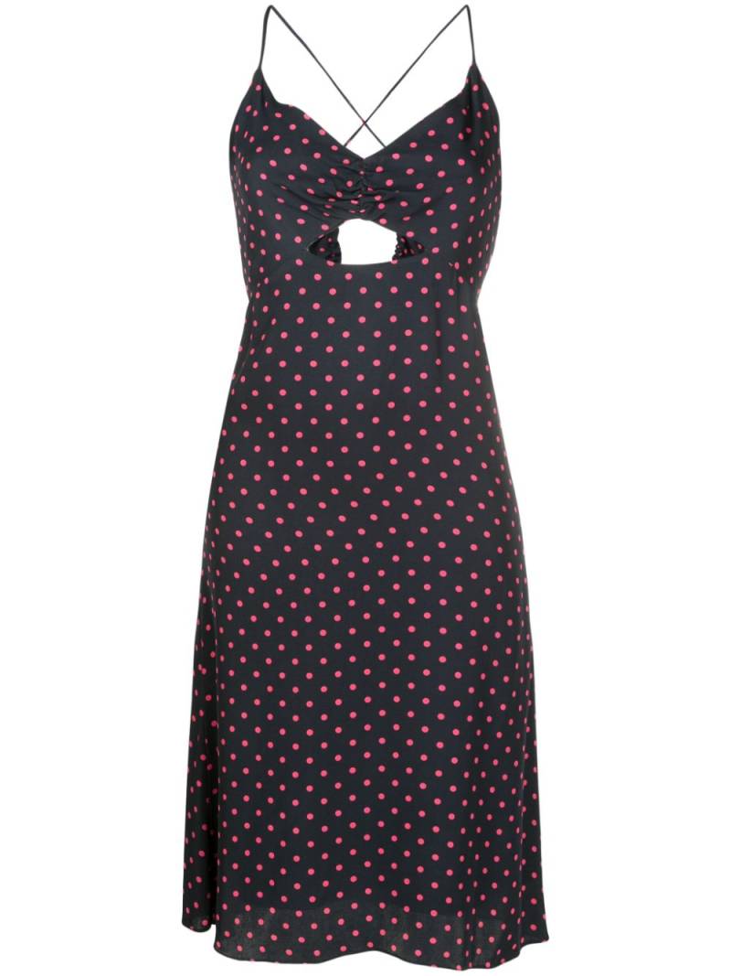 Lethicia Bronstein Valentina polka-dot pattern dress - Black von Lethicia Bronstein