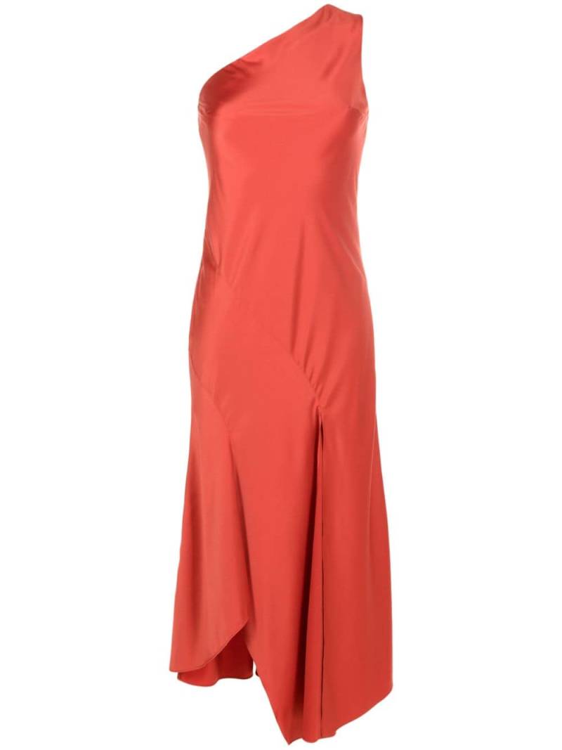 Lethicia Bronstein one-shoulder satin-finish dress - Orange von Lethicia Bronstein