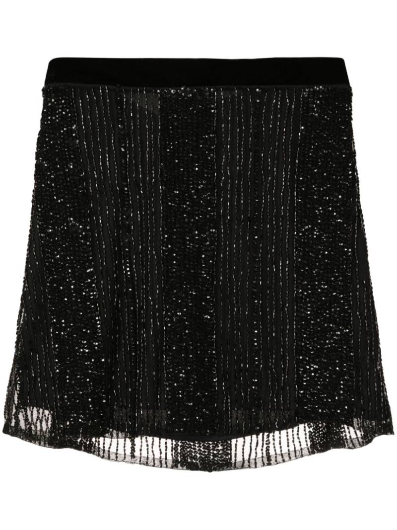 Lethicia Bronstein sequin-embellished miniskirt - Black von Lethicia Bronstein