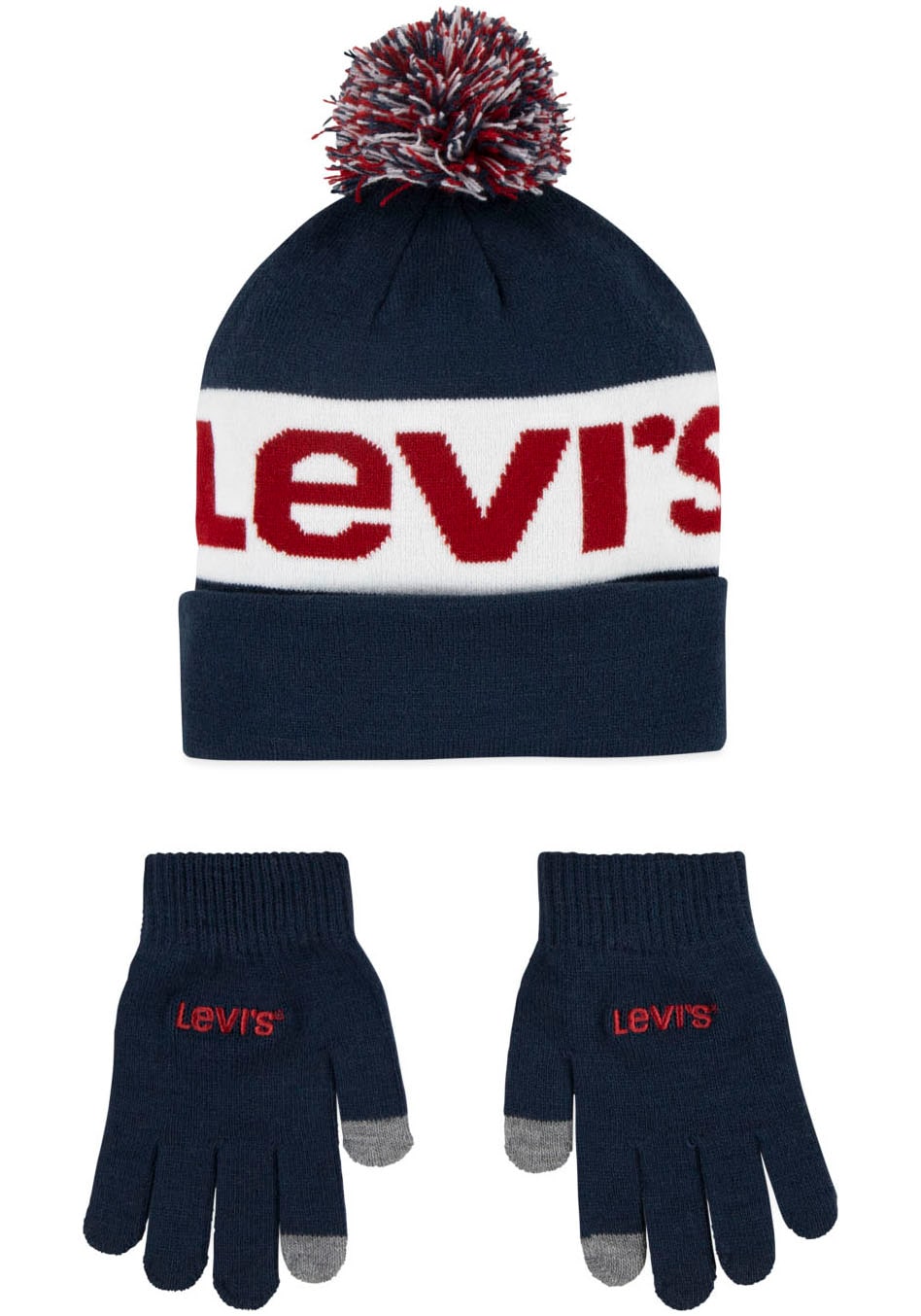 Levi's® Kids Bommelmütze, (Set), und Handschuh im Set von Levi's® Kids