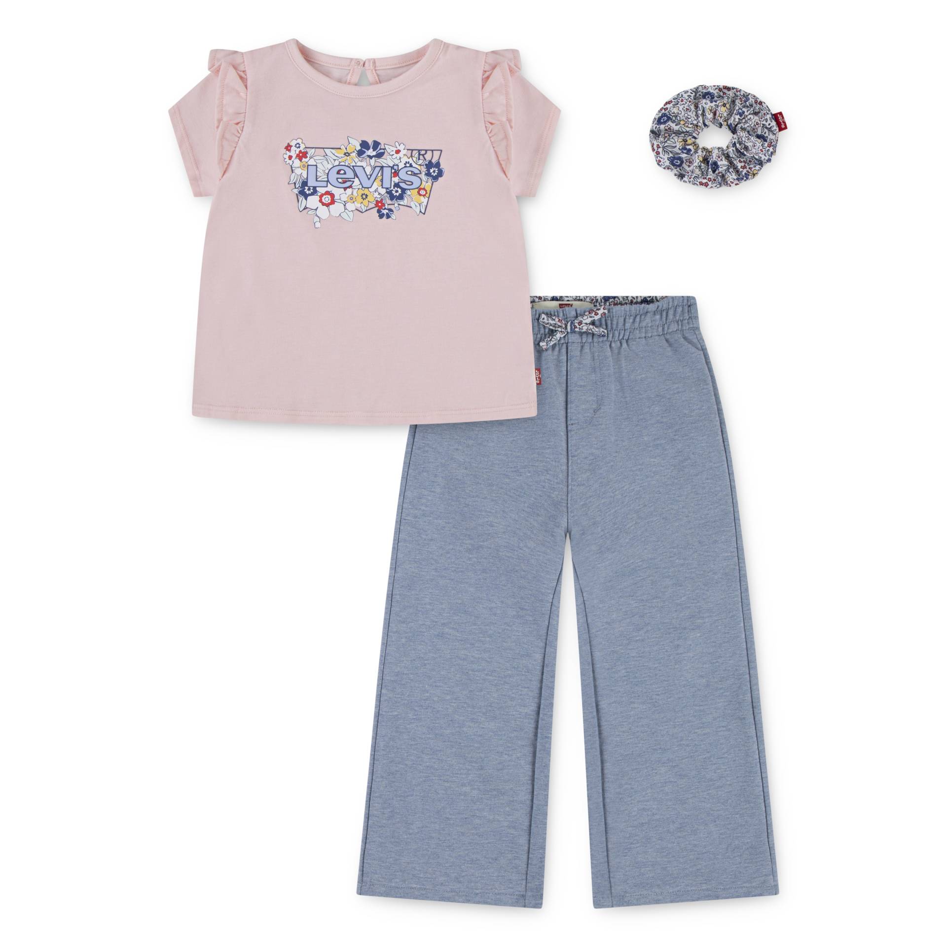 Levi's® Kids Shirt, Leggings & Haarband »LVG RUFFLE SHLDR TOP & PANT SE«, mit Blumenmuster von Levi's® Kids