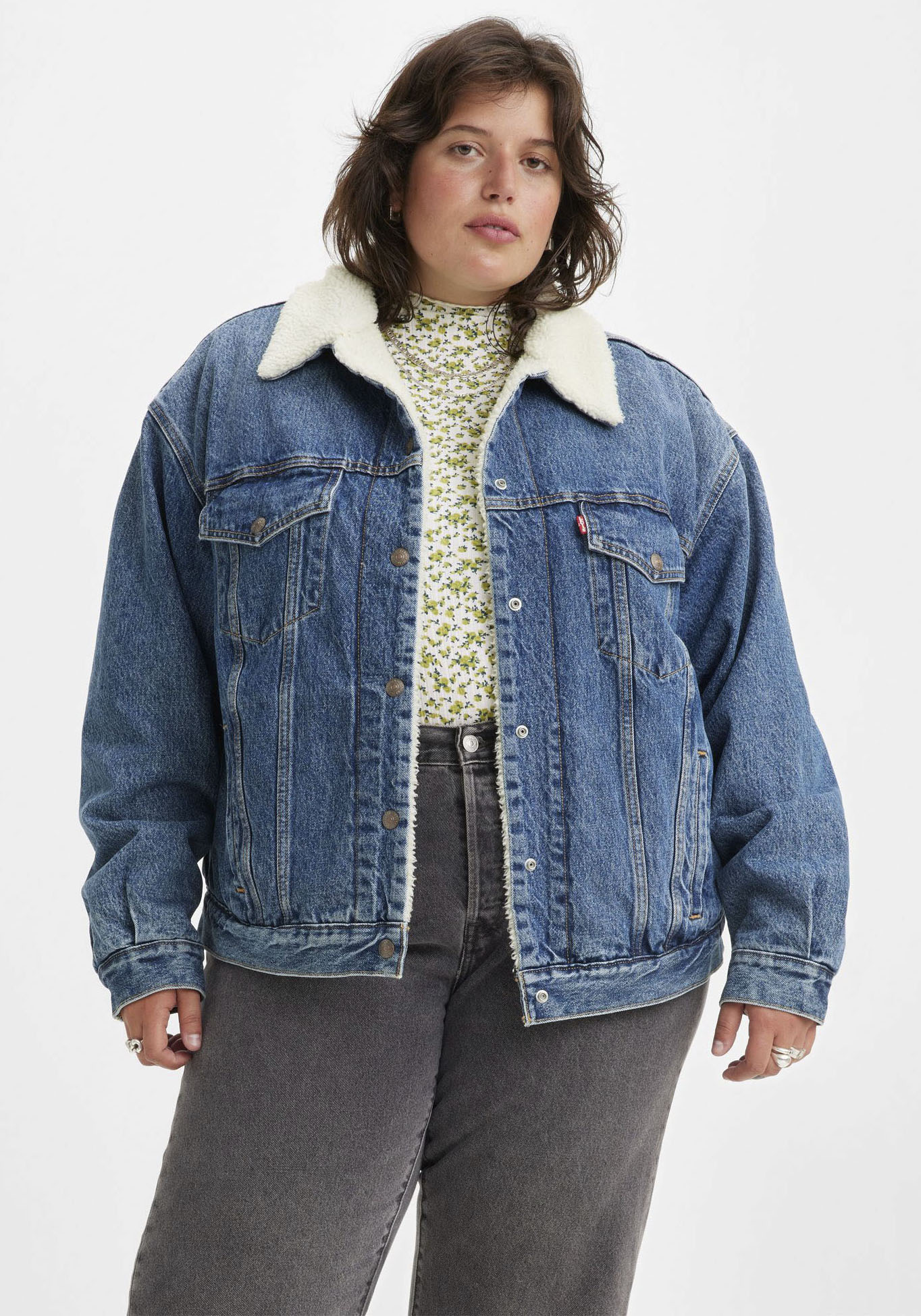 Levi's® Plus Jeansjacke »90S SHERPA TRUCKER«, mit Druckknopfleiste von Levi's® Plus