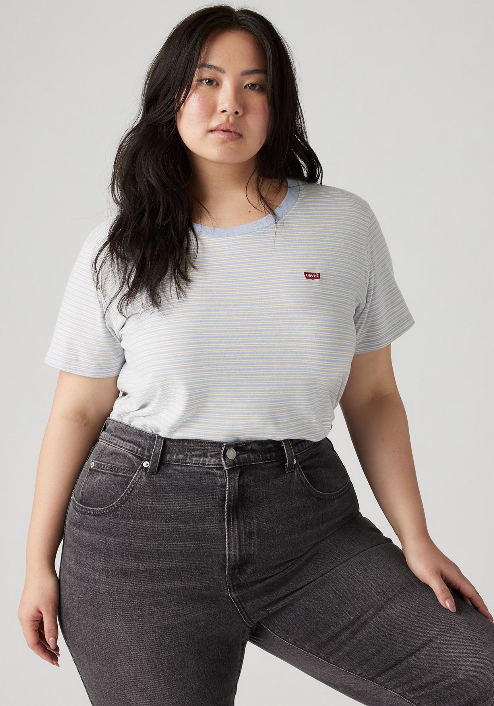 Levi's® Plus T-Shirt »PL THE PERFECT«, im Streifendesign von Levi's® Plus