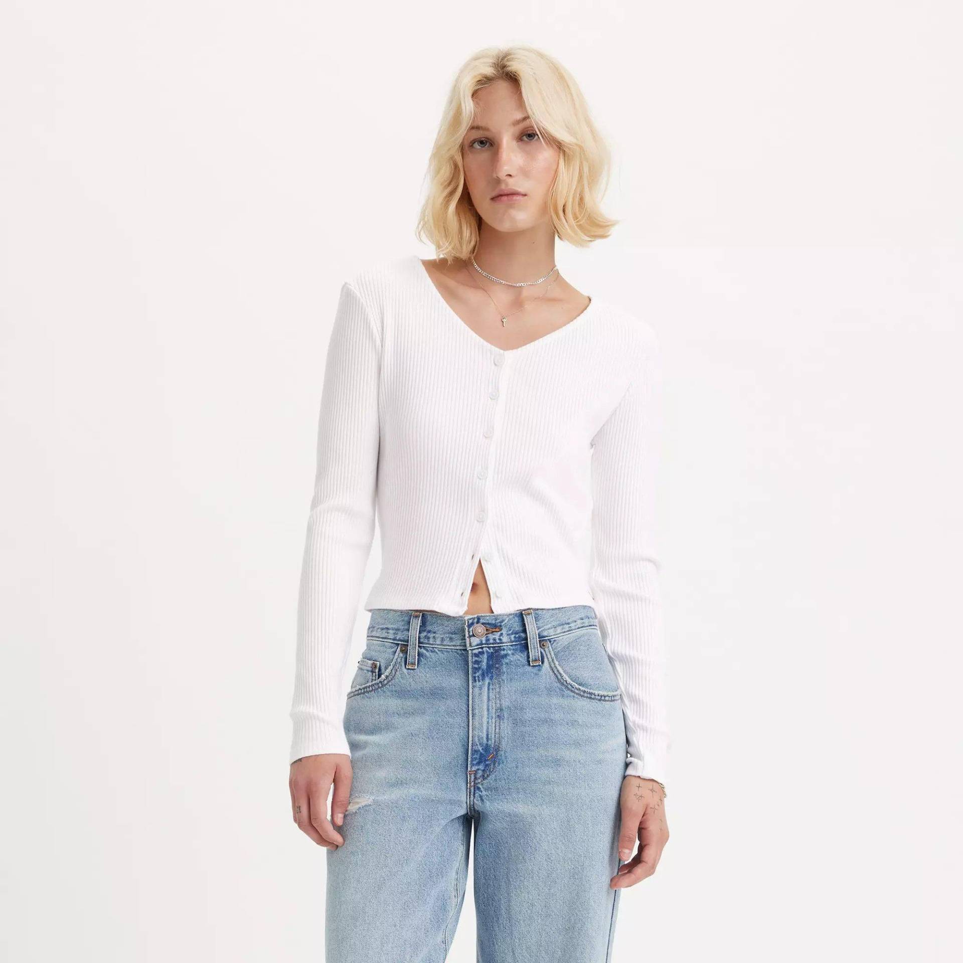 Levi's® - Cardigan, langarm, für Damen, Weiss Größe L von Levi's®