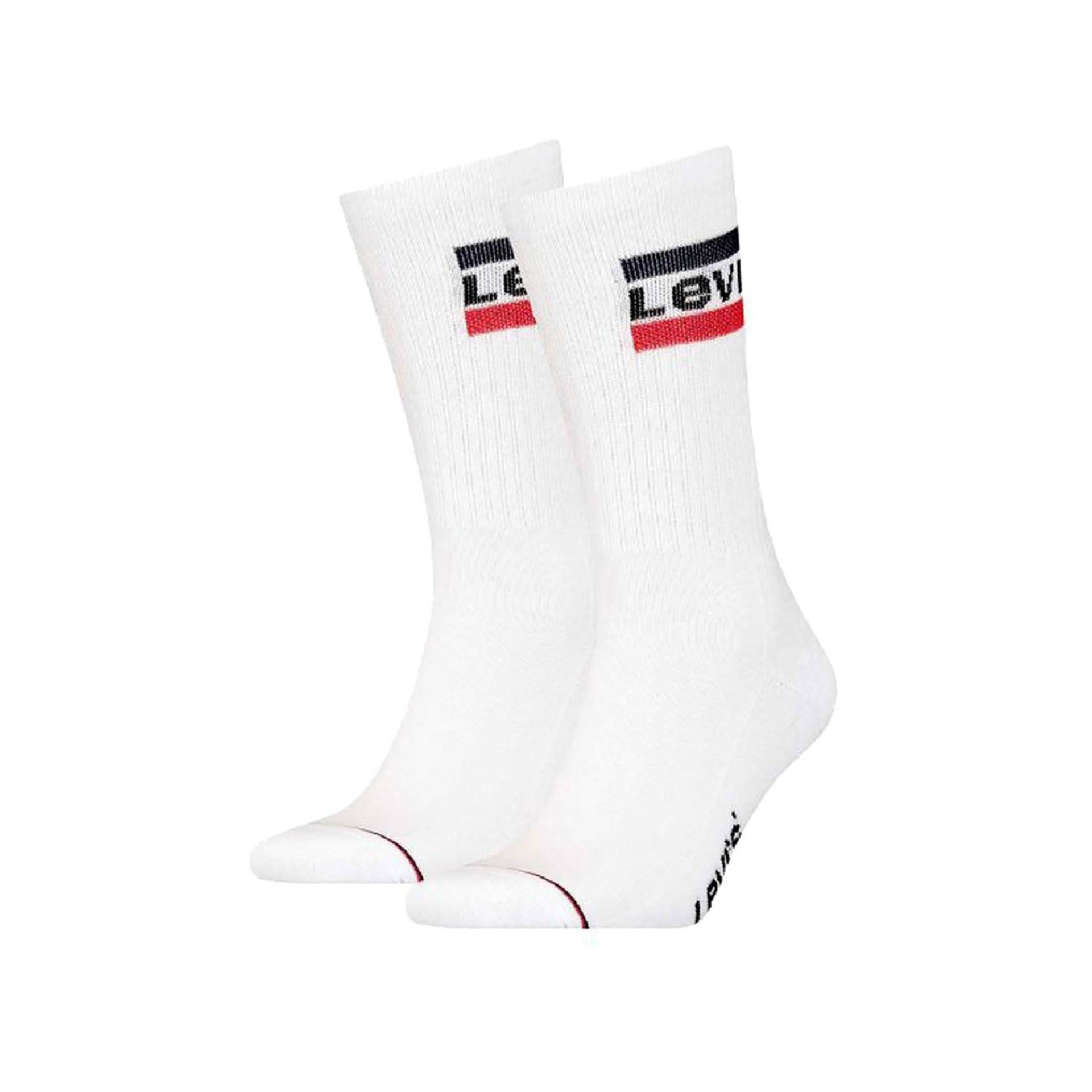 Duopack, Wadenlange Socken Herren Weiss 43-46 von Levi's®